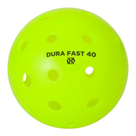 The ONIX Dura Fast 40 pickleball ball in neon green