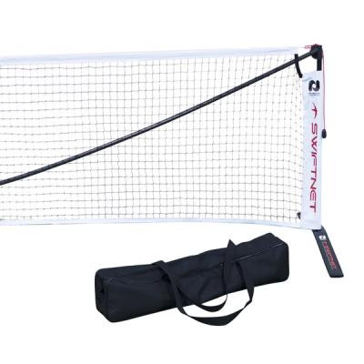 Photo of the SwiftNet 2.1 portable pickleball net with carry bag