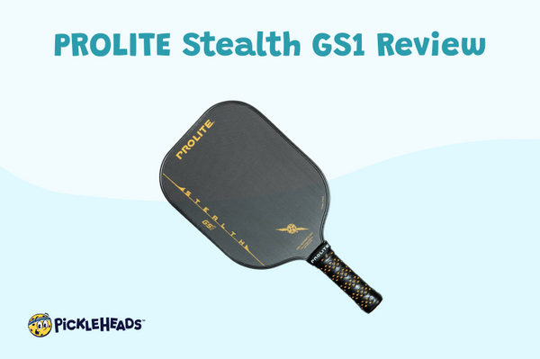 The PROLITE Stealth GS1 pickleball paddle on a blue background
