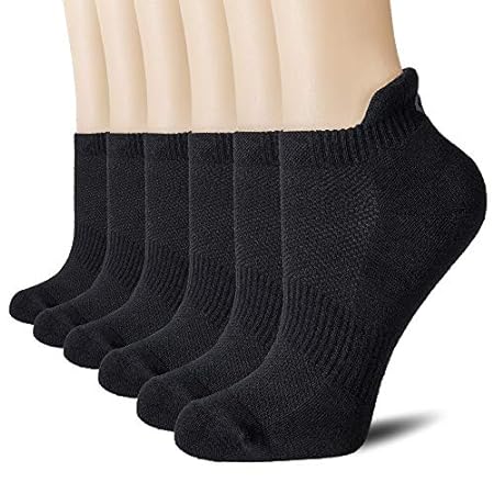 eallco Mens Ankle Socks Low Cut Athletic Cushioned Running Tab