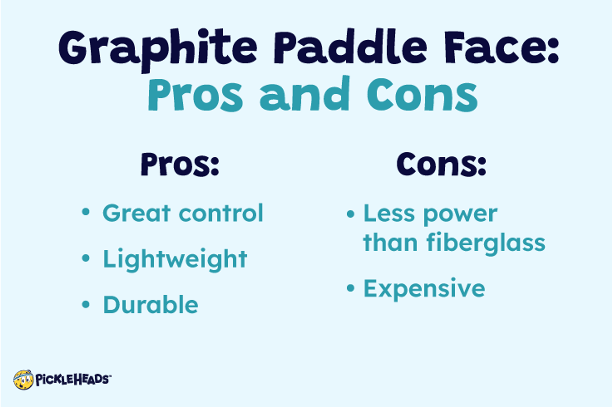 Graphite paddle face pros and cons