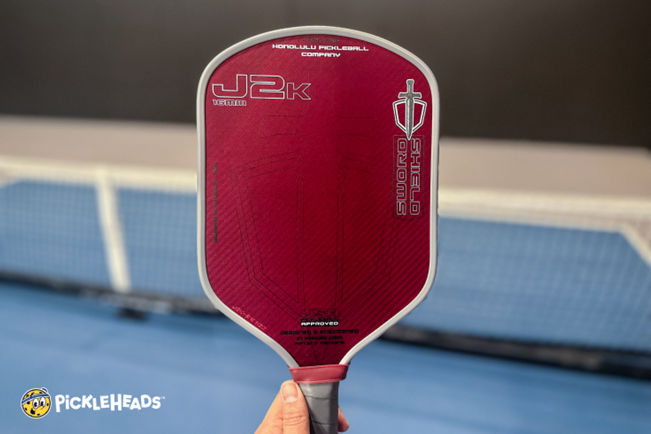 ラケット(硬式用) J2NFK SWORD & SHIELD HONOLULU PICKLEBALL Honolulu Pickleball Company Sword & Shield J2K 16mm Red