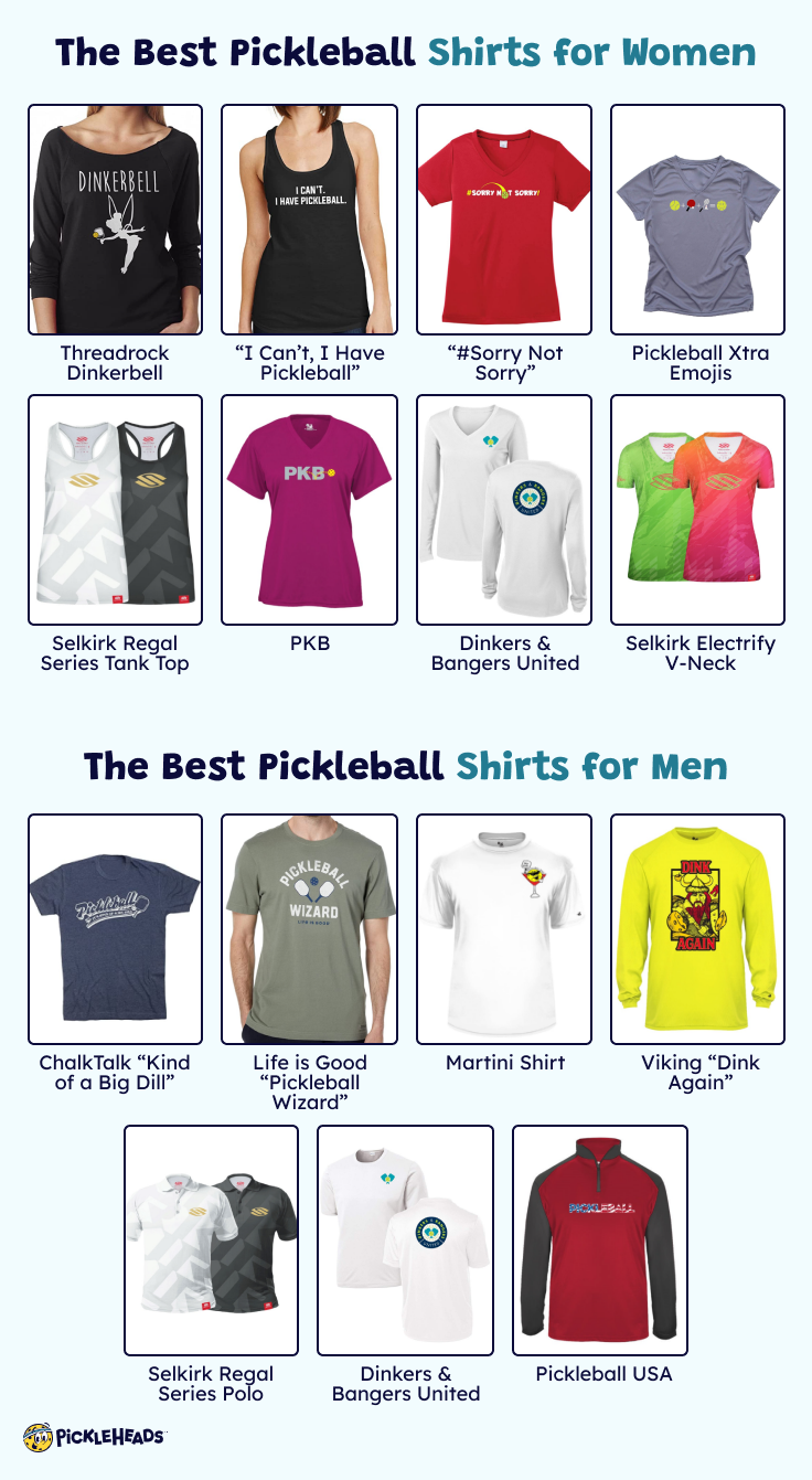 Best Pickleball Shirts For Women and Men - Summary