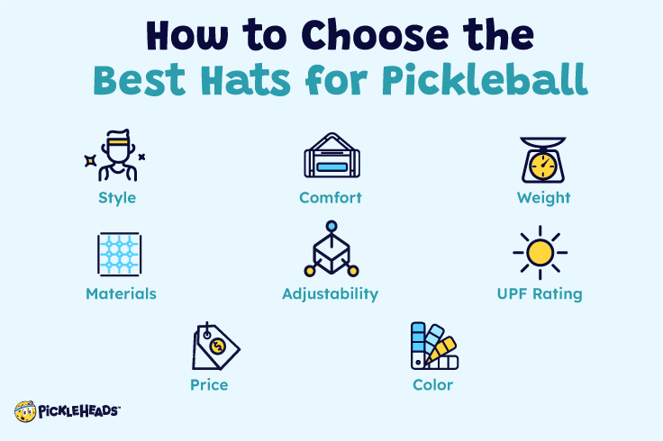 How to Choose the Best Hats for Pickleball - Infographic