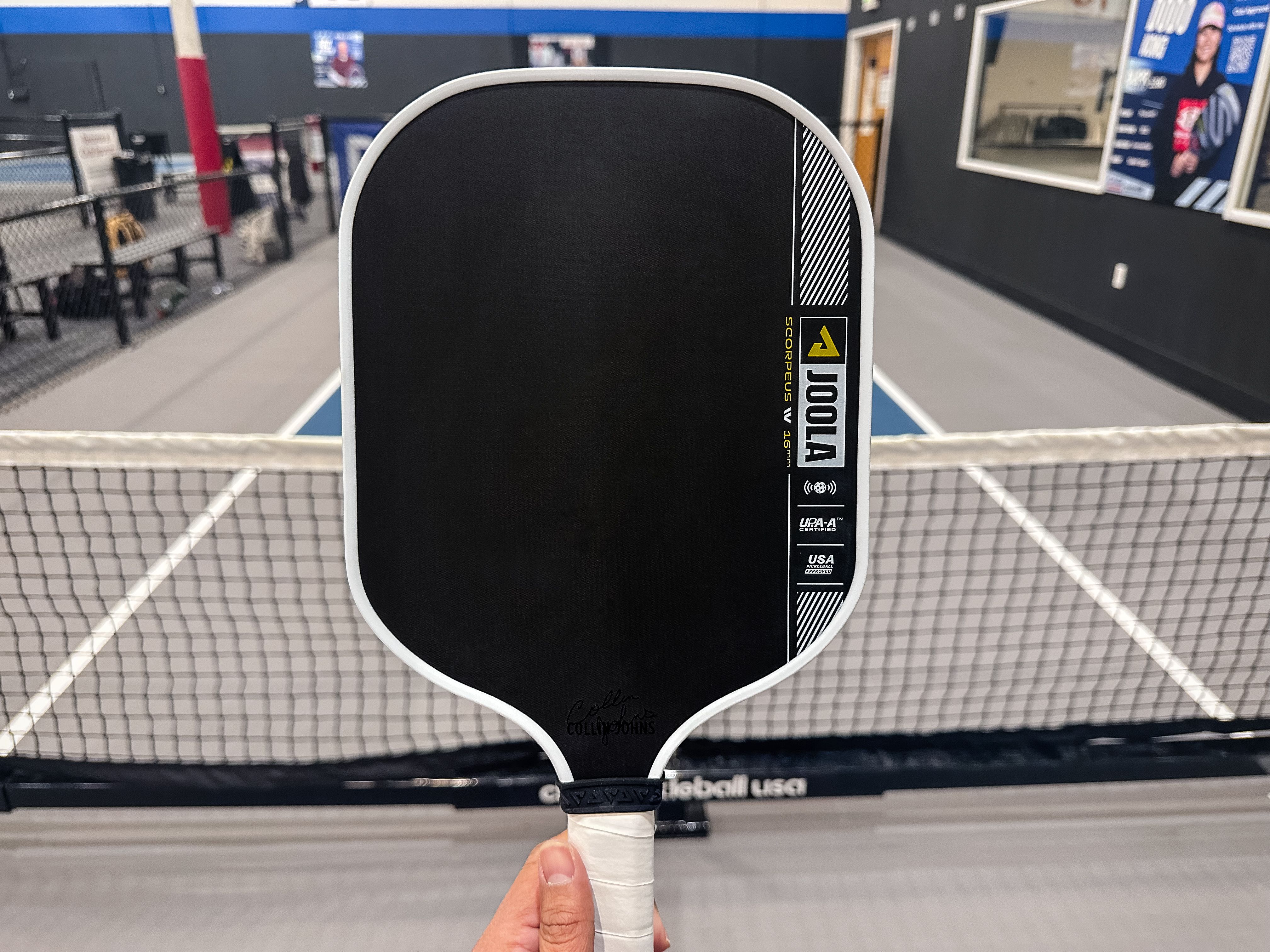 最終値下JOOLA SCORPEUS PRO IVピックルボールパドル　カバー付 JOOLA BEN JOHNS HYPERION PRO IV 16MM ピックルボールパドル