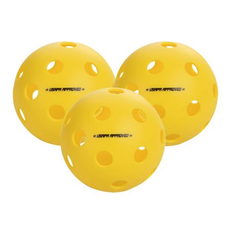 The ONIX Fuse Indoors pickleball balls in yellow
