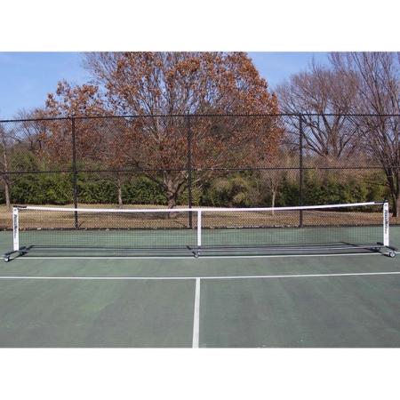 Photo of the OnCourt OffCourt PickleNet Deluxe pickleball net used on a court