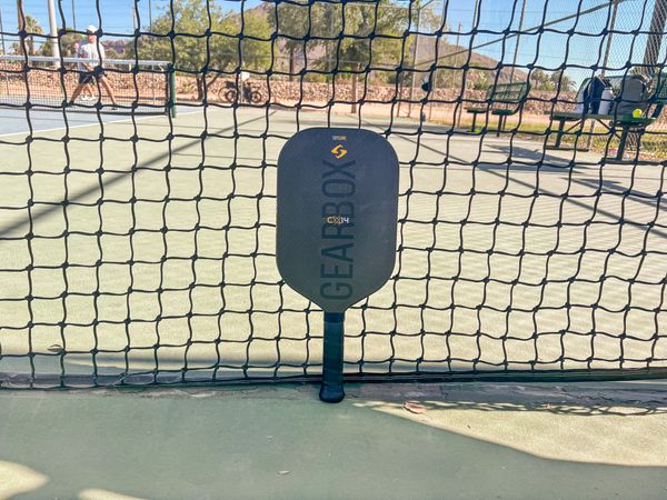 The Gearbox CX14E pickleball paddle after 5 hours of testing by Brandon Mackie.