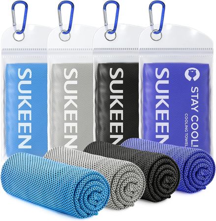 Image of the Sukeen Cooling Towel in four colors