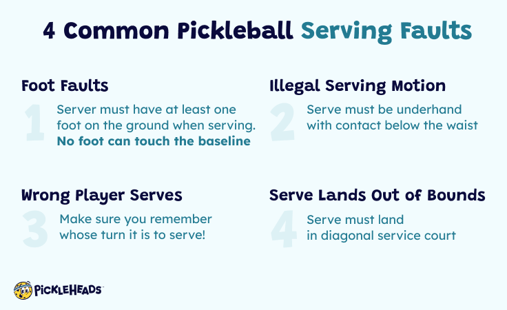 4 Common Pickleball Serving Faults