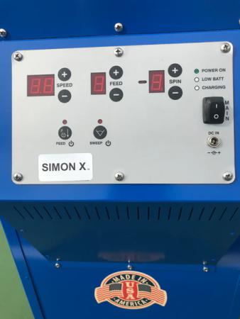 Photo of the SIMON X pickleball machine control panel