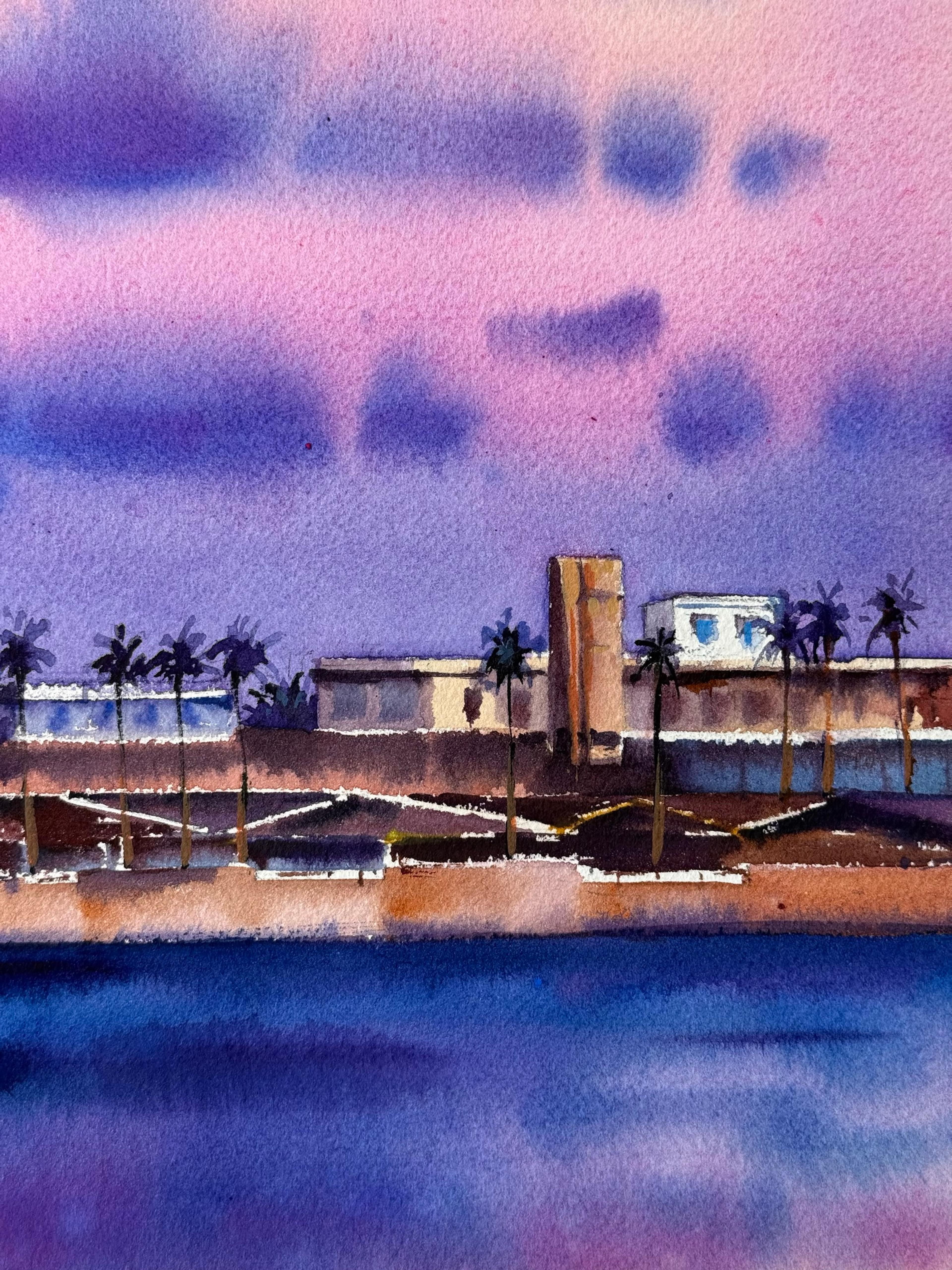 Surreal sunset in Malaga — view 3