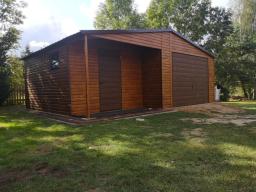 Garaż drewnopodobny 7m x 5,5m z wnęką