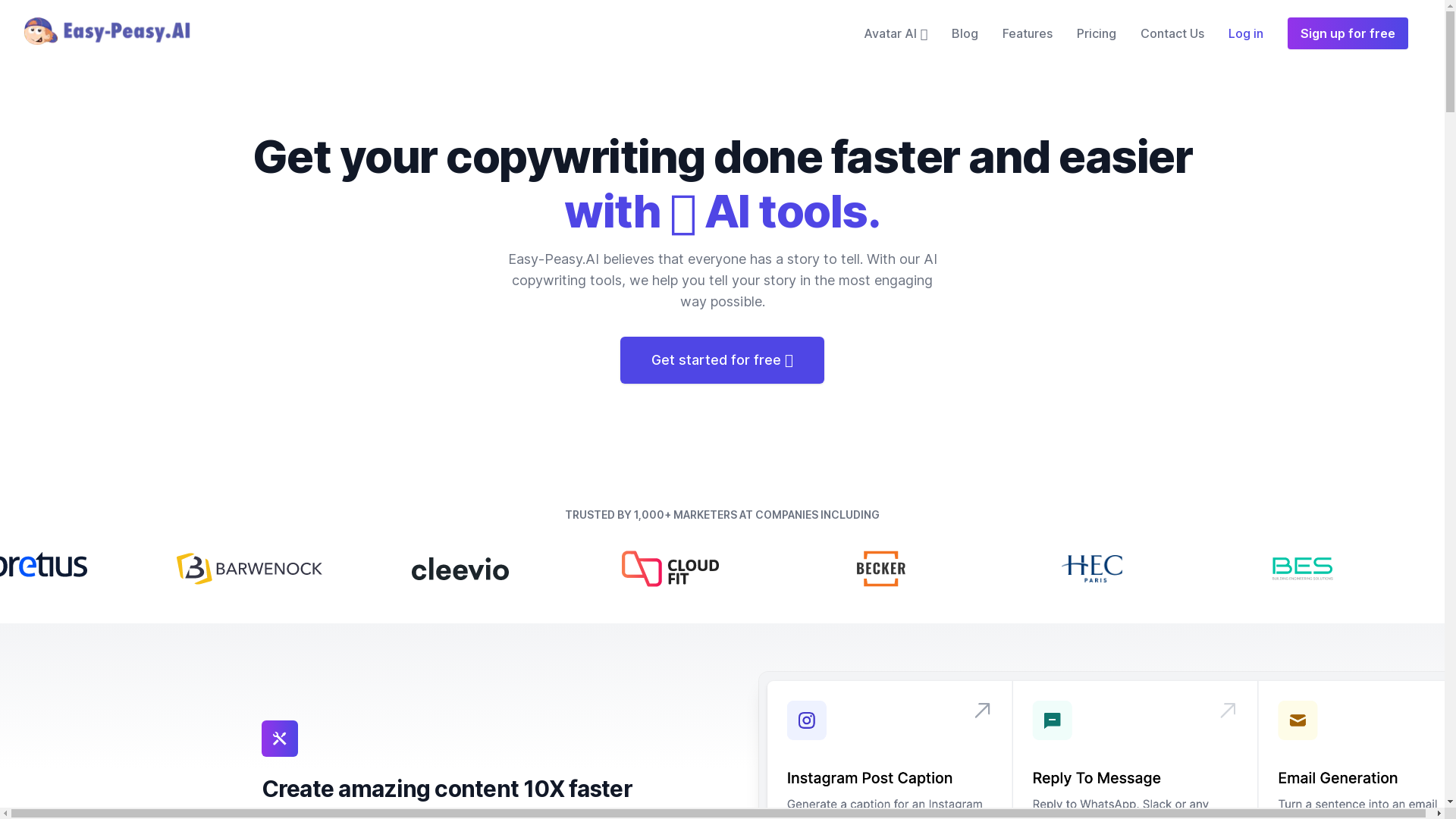 EasyPeasy.AI Next.js Blog Example with Sanity