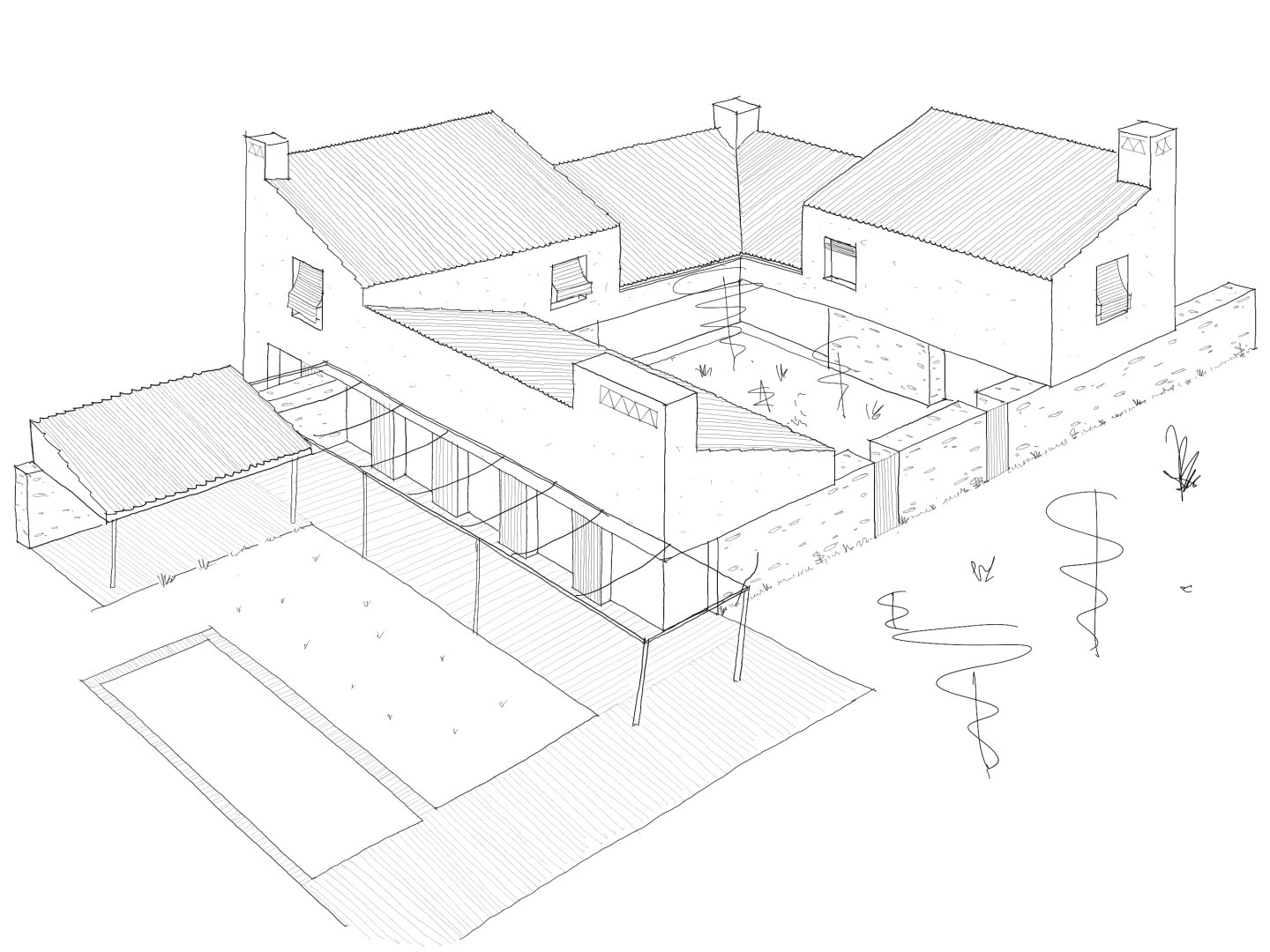 Casa 2329_NordEst Arquitectura_Peratallada, Spain_croquis