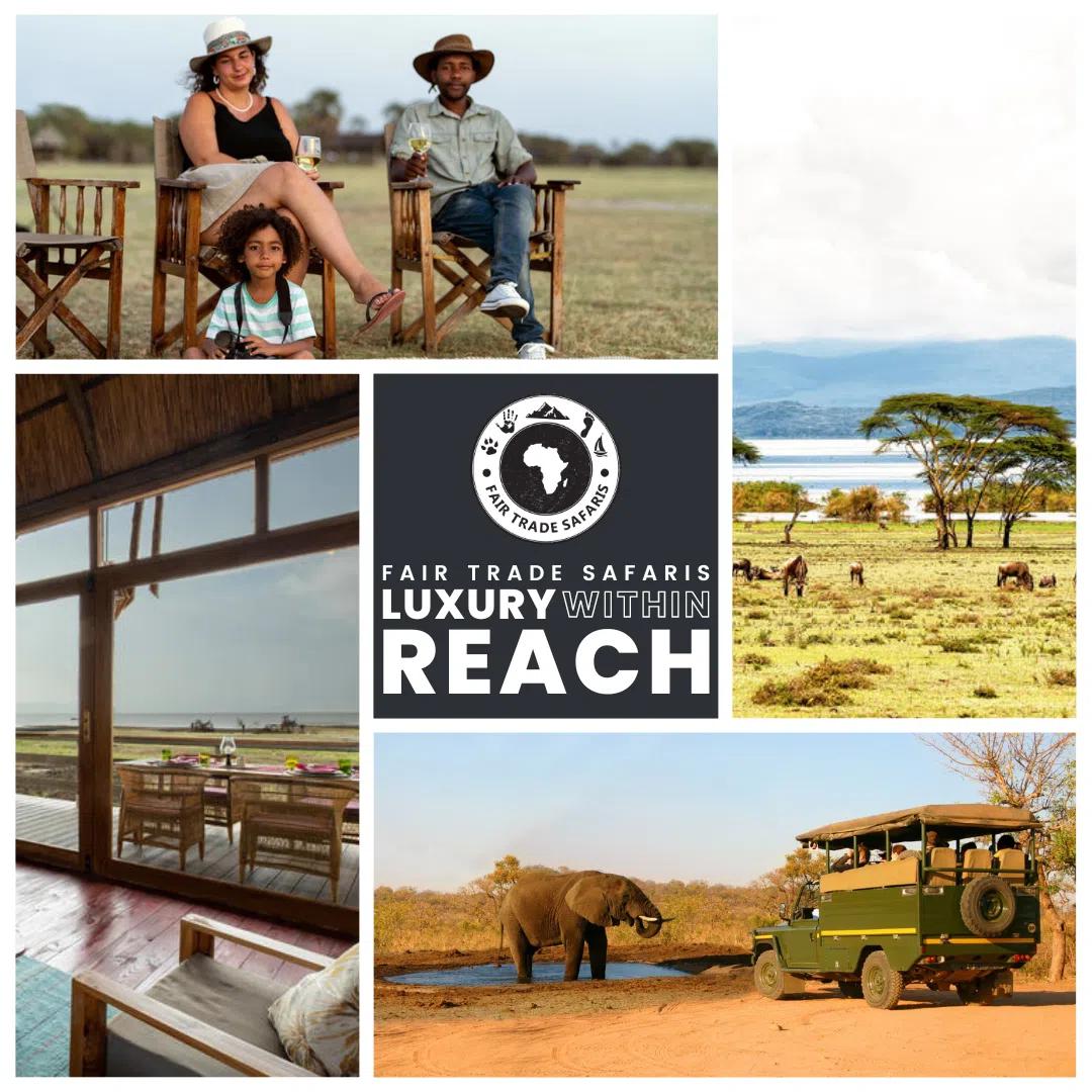 Elegant safari lodge suite with panoramic savannah views and plunge pool