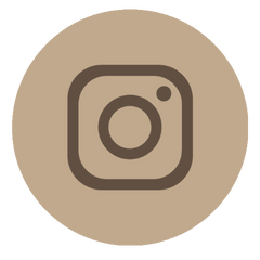 Instagram logo icon in tan circle