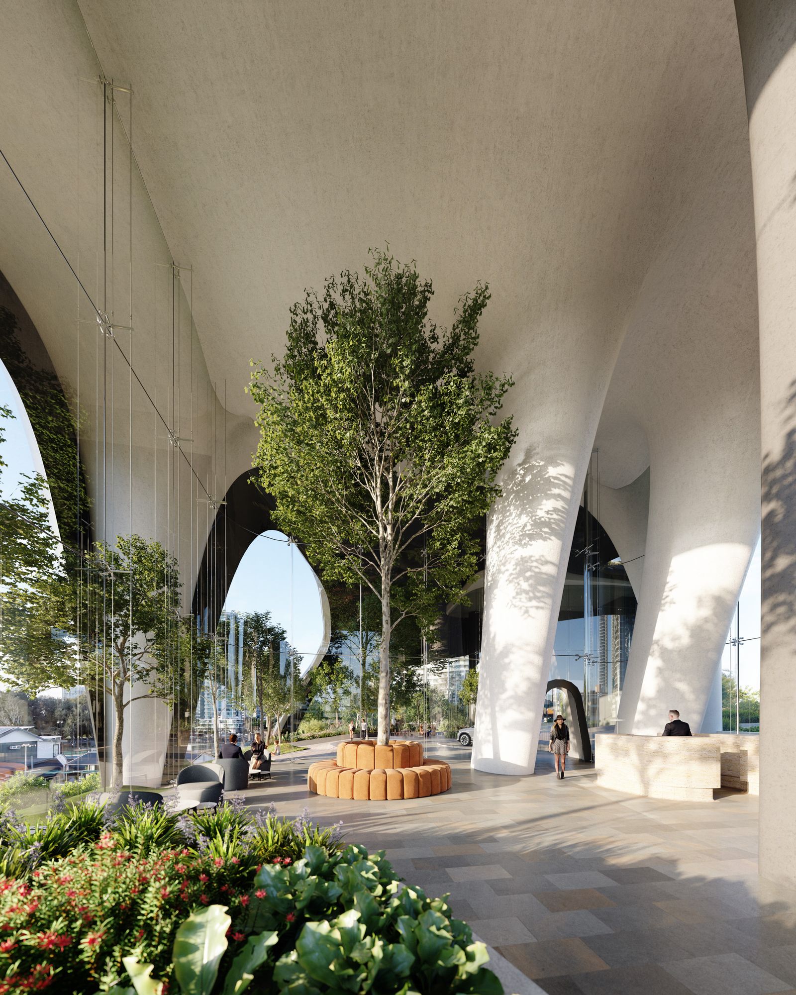 Ground-floor atrium at One Park Lane