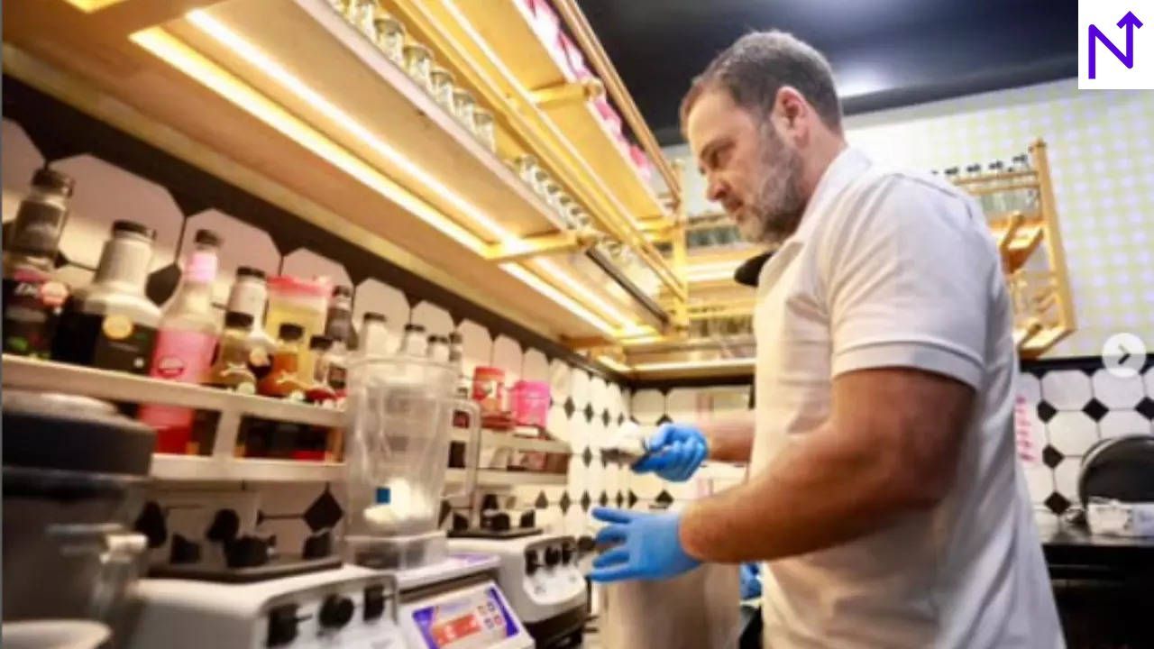 Rahul Gandhi Turns Barista at Keventers Shop, Discusses Economic Growth