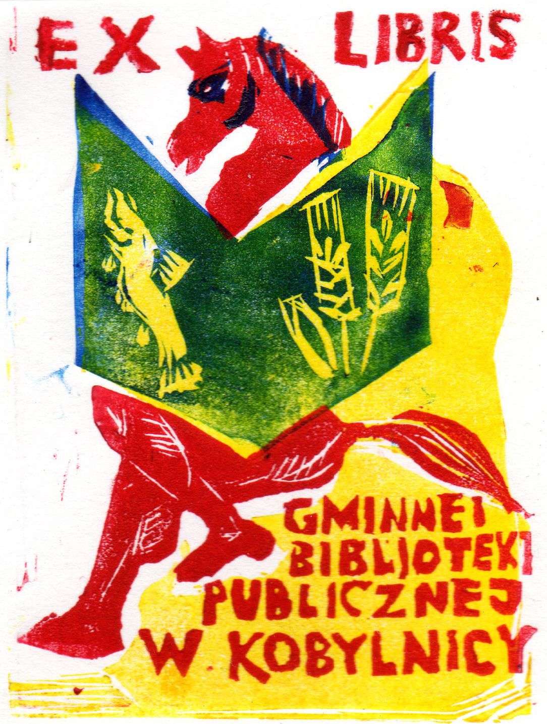 Exlibris of the Municipal Public Library in Kobylnica