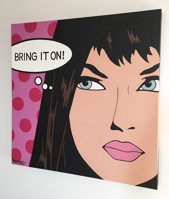 Bring It On ©2018 Acrylic on Canvas 36" x 36
   "