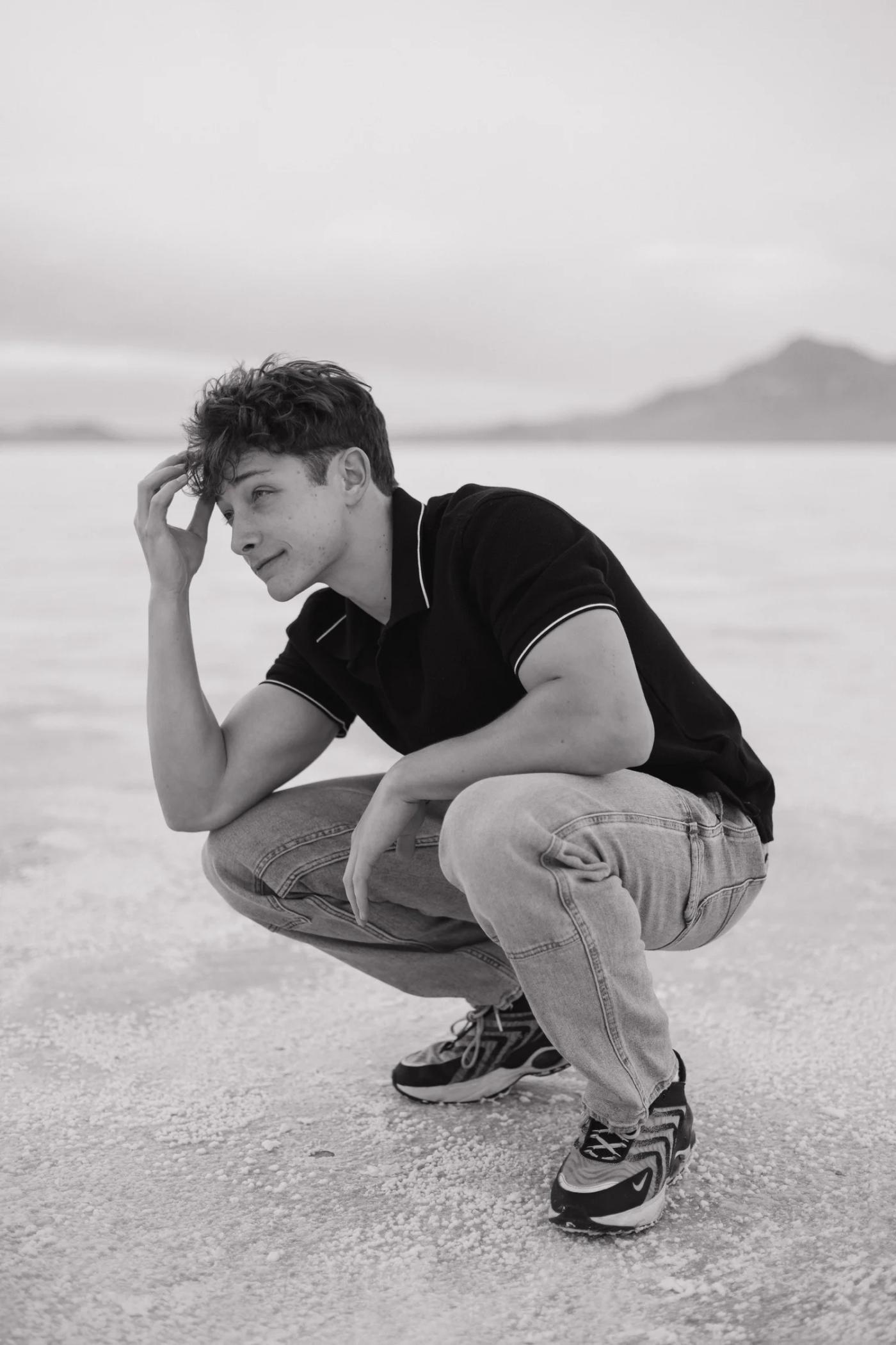 Twin Senior Pictures At The Salt Flats