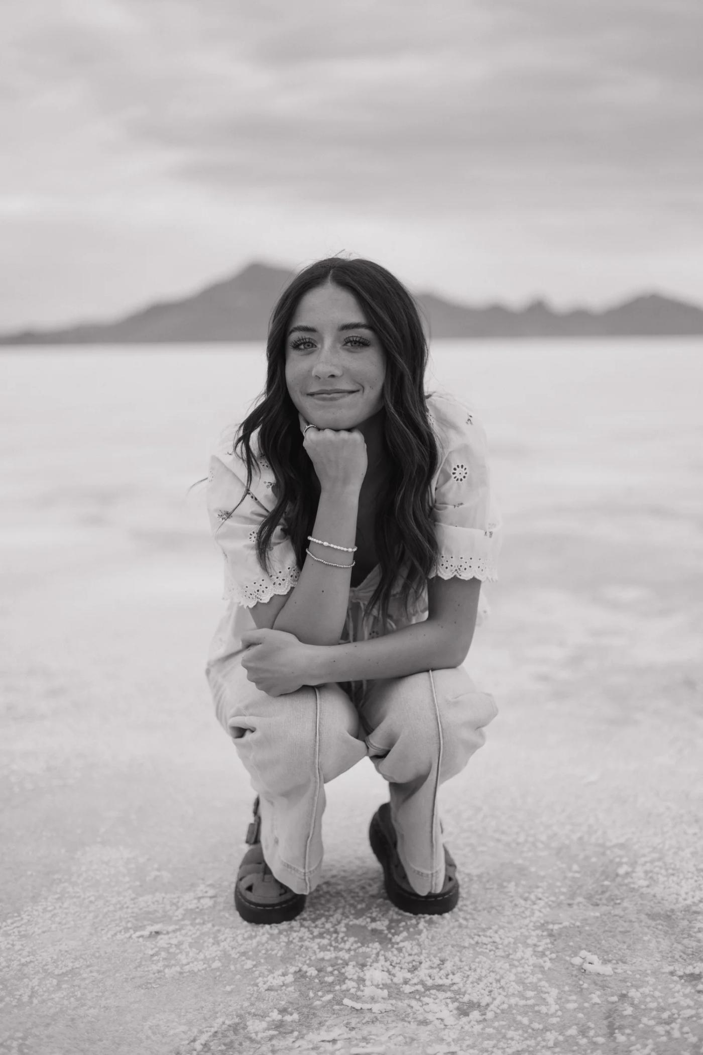 Twin Senior Pictures At The Salt Flats
