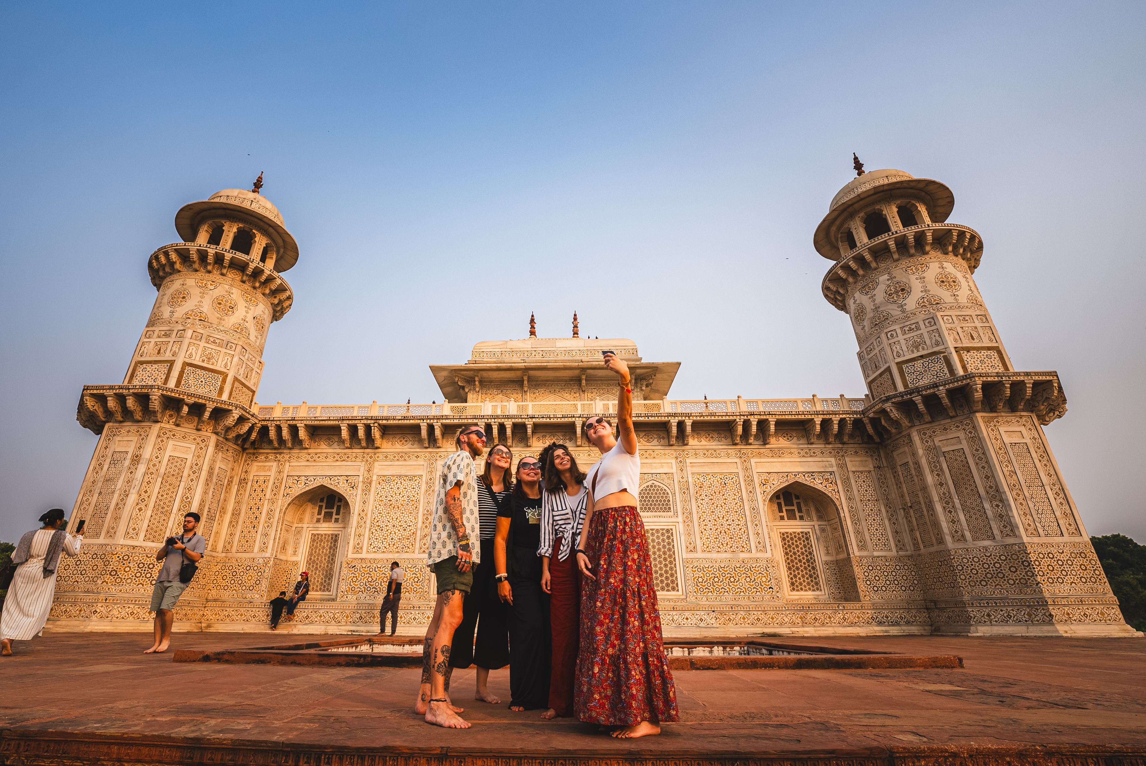 India group selfie Baby Taj