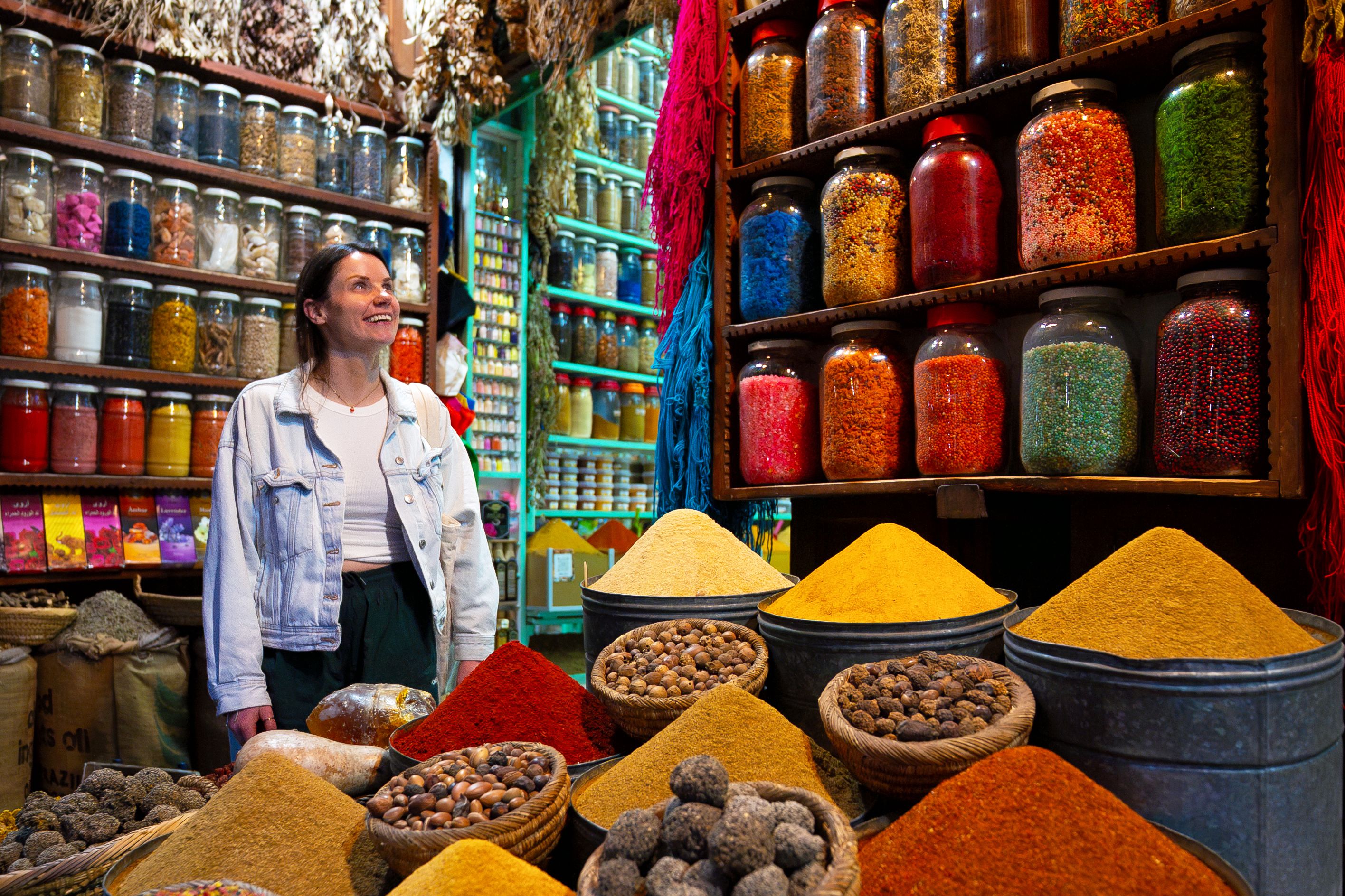 INTRO Travel Morocco Adventure Marrakech Medina Spices