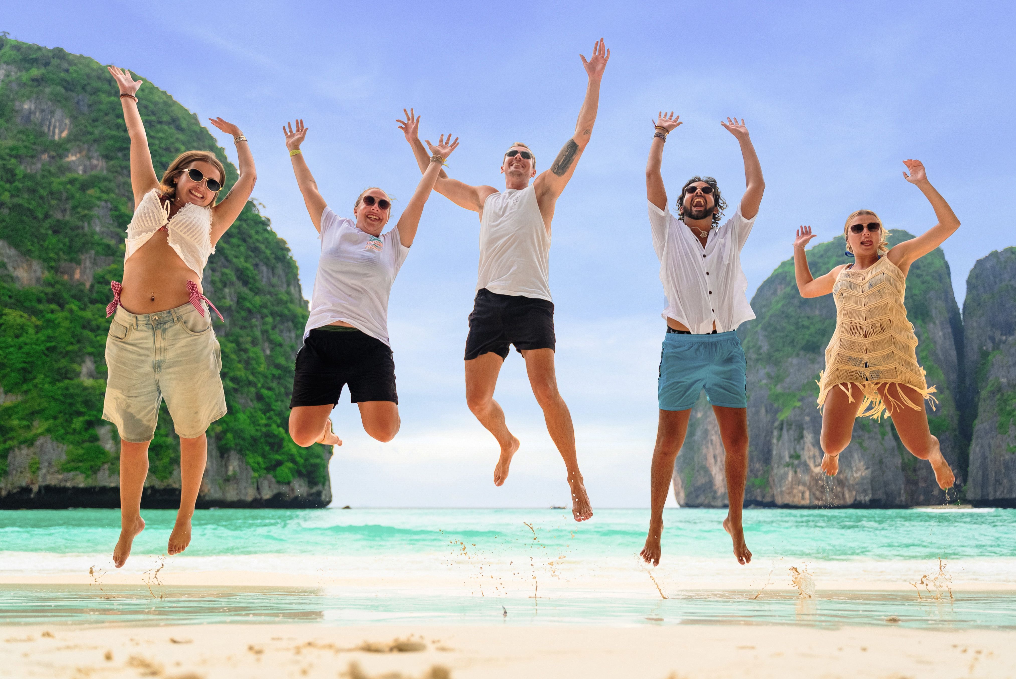 Maya bay beach jump