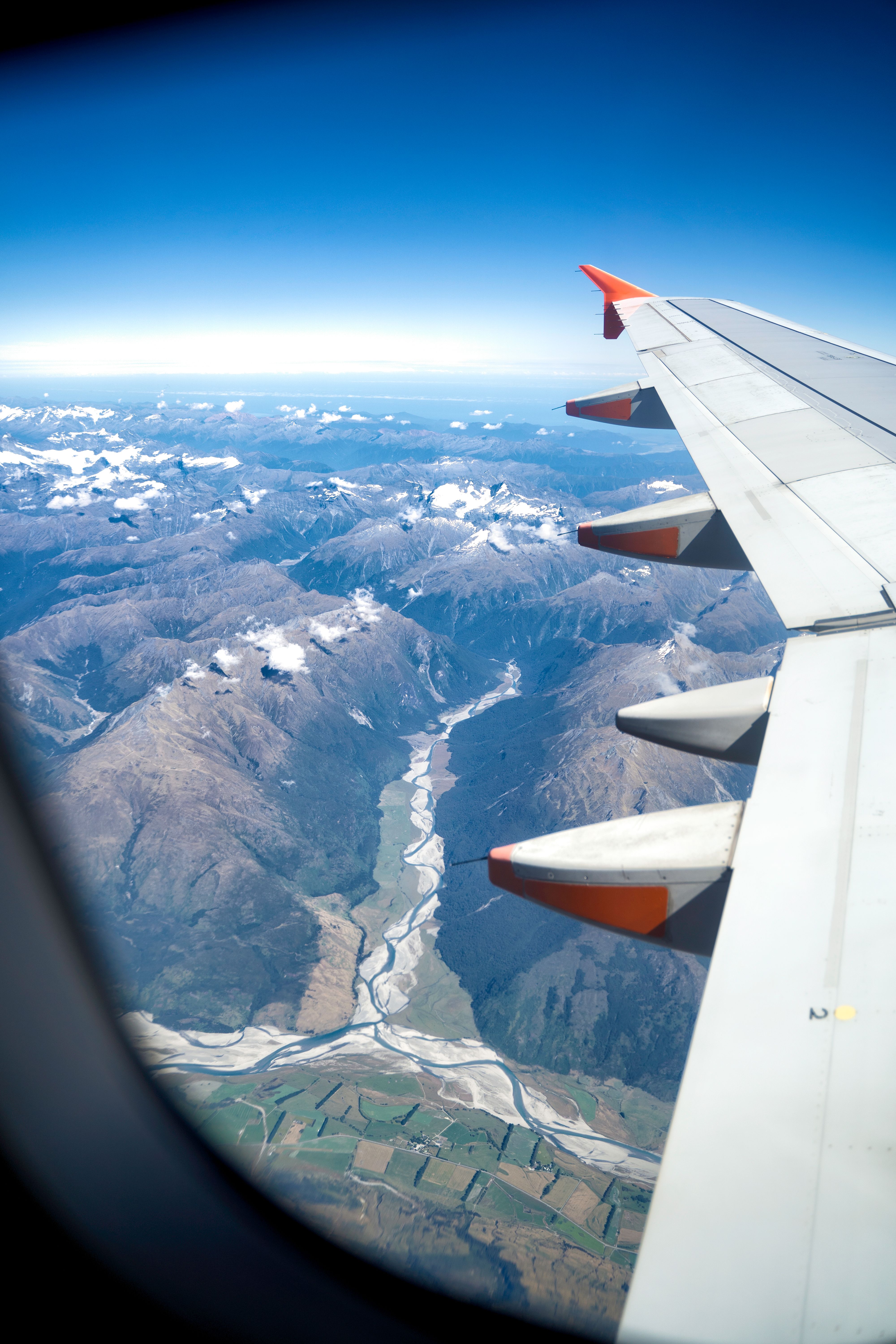Plane flying over new zealand
