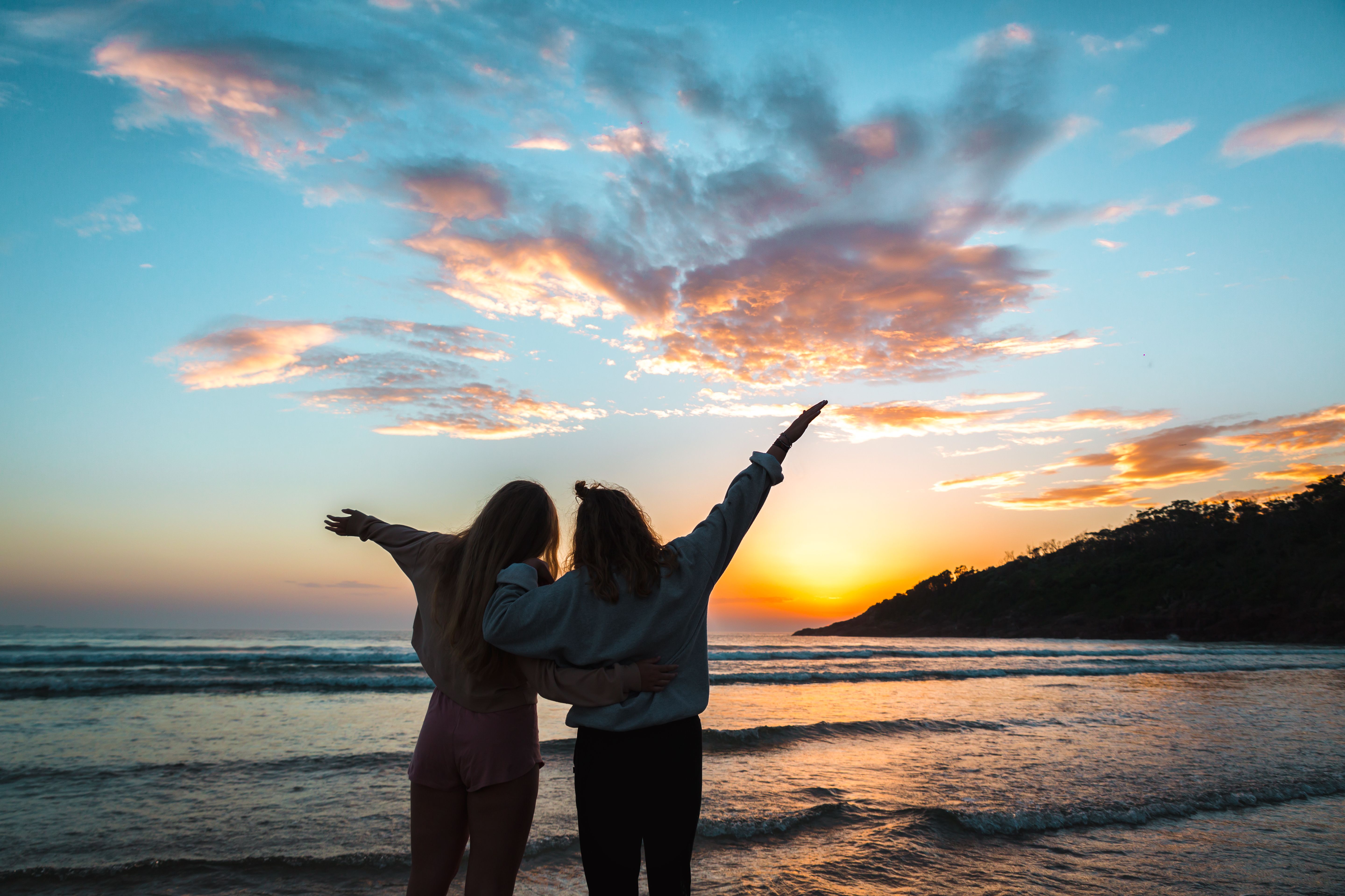 Beach sunset australia