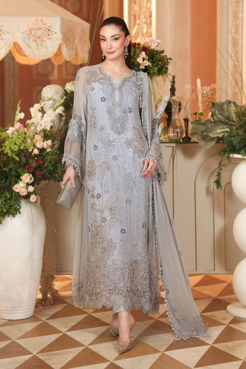 3 Piece Embroidered Chiffon Suit - MPC-26-206