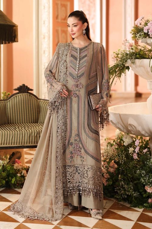 3 Piece Embroidered Chiffon Suit - MPC-26-201