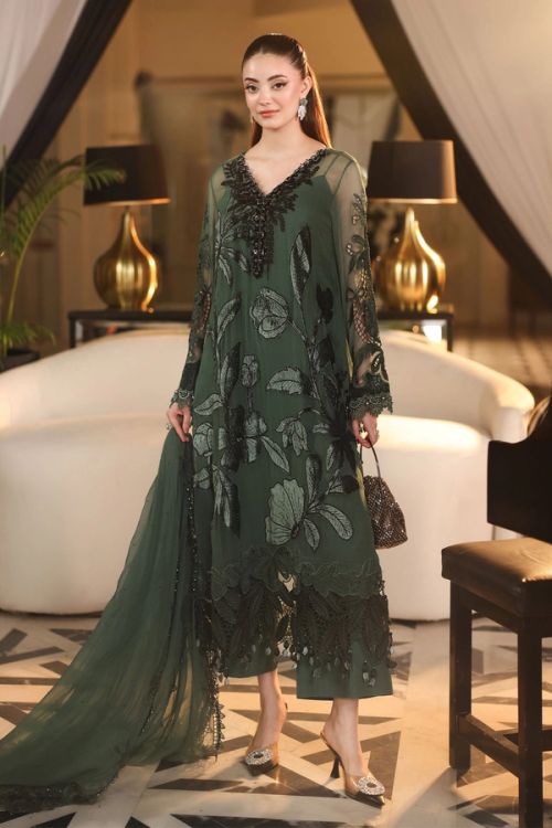 3 Piece Embroidered Chiffon Suit - MPC-26-207
