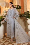 3 Piece Embroidered Chiffon Suit - MPC-26-206 thumbnail 2