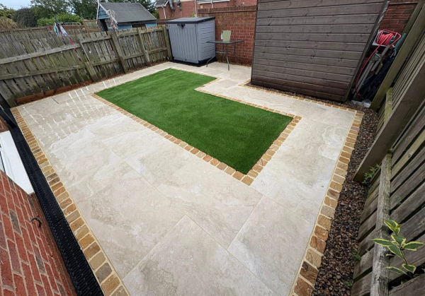 Back Garden Patio & Grass
