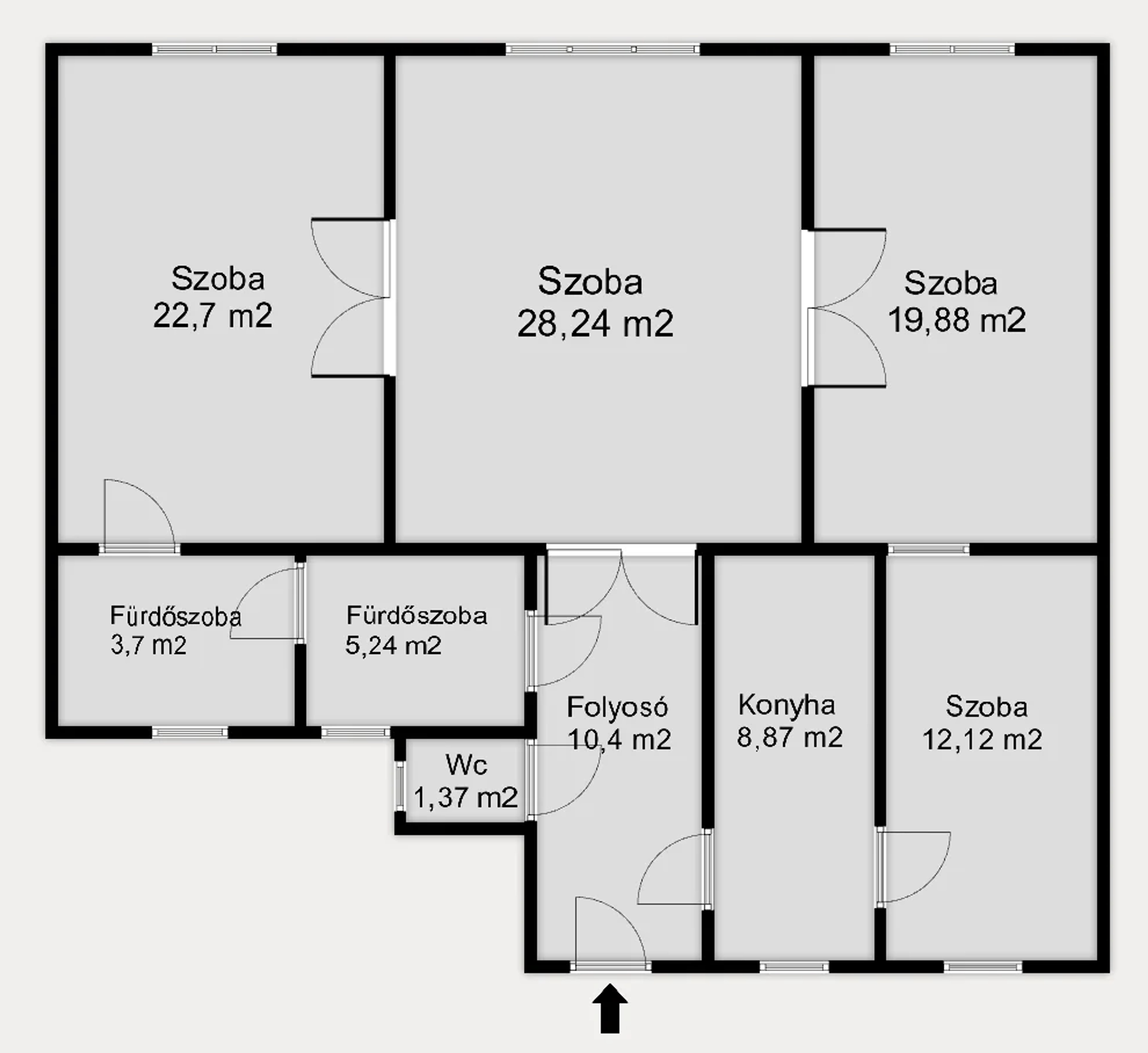 Thököly út, Lakás – 1. alaprajz
