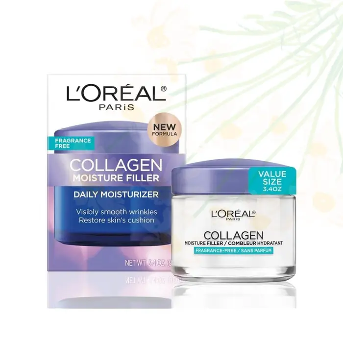 L'Oreal Paris Collagen Moisture Filler Face Cream, Anti-Aging Face Moisturizer, Non-Greasy Fragrance-Free Skin Care