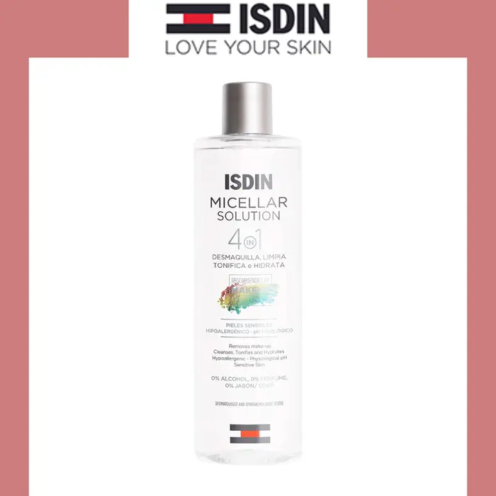 ISDIN Micellar Solution - 4-in-1 Cleanser for Sensitive Skin