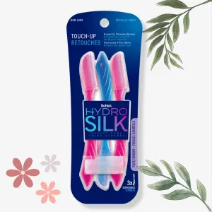 Schick Hydro Silk Touch-Up Dermaplaning Tool with Precision Cover, 3ct | Dermaplane Razor, Face Razors for Women, Eyebrow Razor, Facial Razor, Dermaplaning Razor