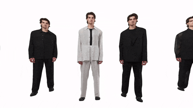 Boxy Zip Jacket Double Twisted Cotton [Black] | Shifumi