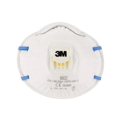 3M 8822 Cupped Particulate Respirator, P2, valved
