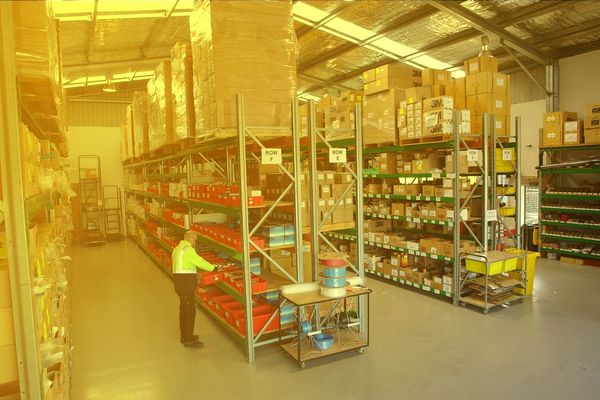 Man at height with cable