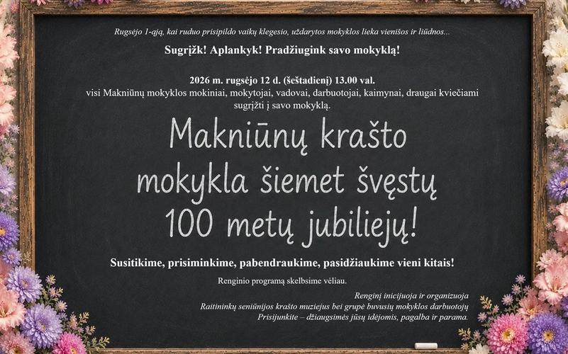 Makniūnų mokyklai 100 metų