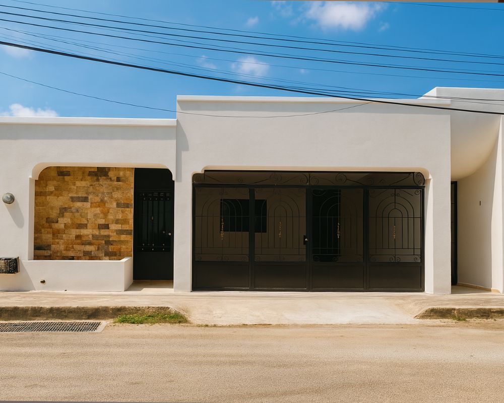 Remodelación de fachada en casa ubicada en Verger IV en Mérida, Yucatán. México