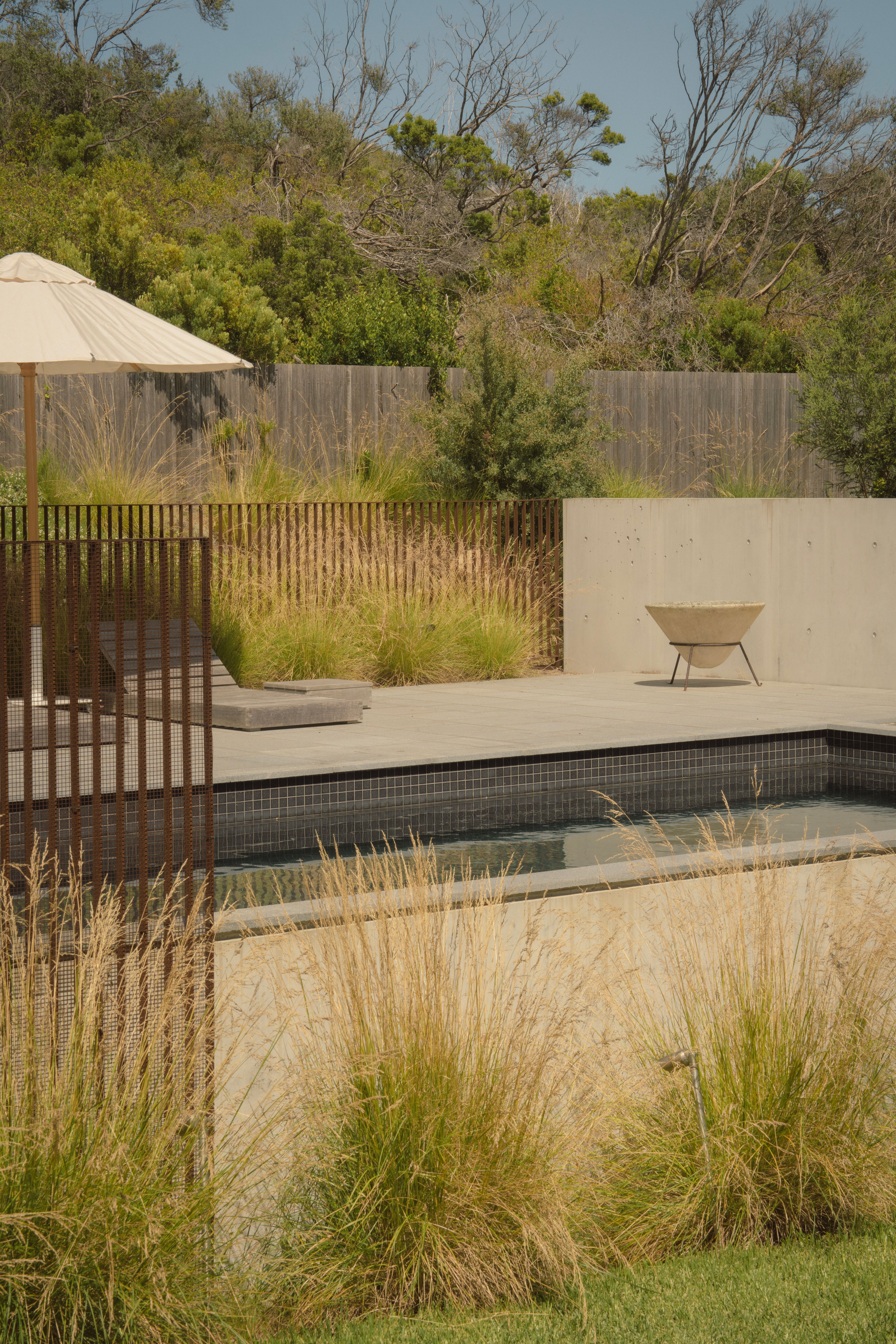 pool and garden