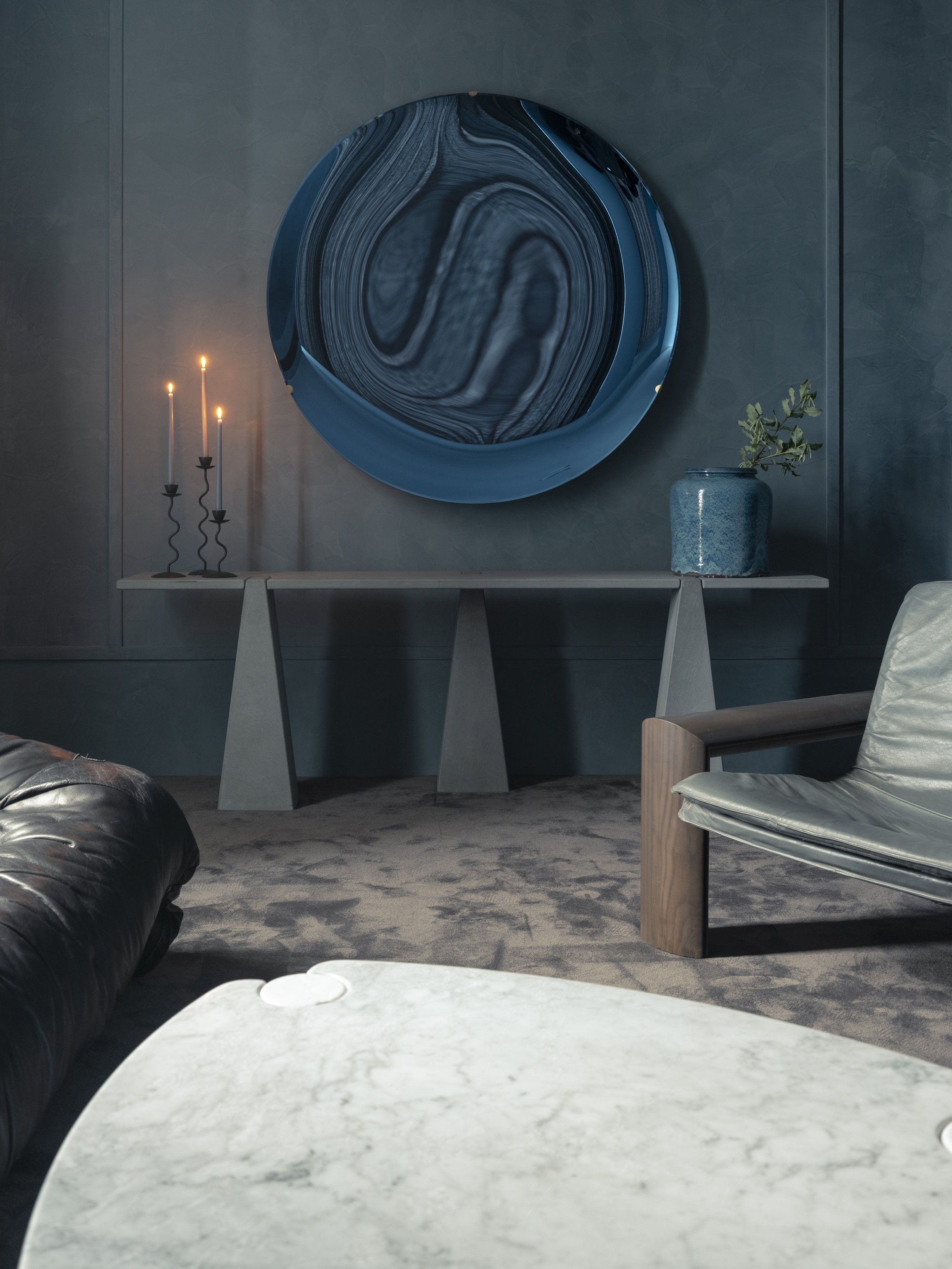 Photograph of sitting room in Melbourne Penthouse by Studio Kennon