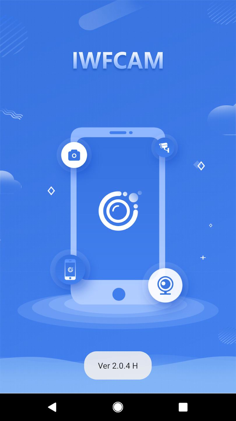 iWFCam app screenshot 1 — WiFi camera live monitoring and setup interface