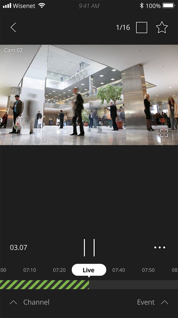 Wisenet mobile app screenshot 3